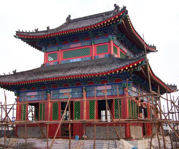 北京溪湖景源園林古建筑工程:澳大利亞鋼結(jié)構(gòu)古建筑工程.